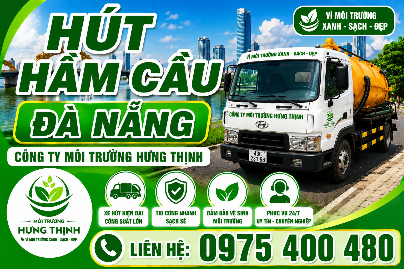 Hút Hầm Cầu Đà Nẵng Sạch Sẽ ✔️ Giá Rẻ Nhất Chỉ Từ 100K