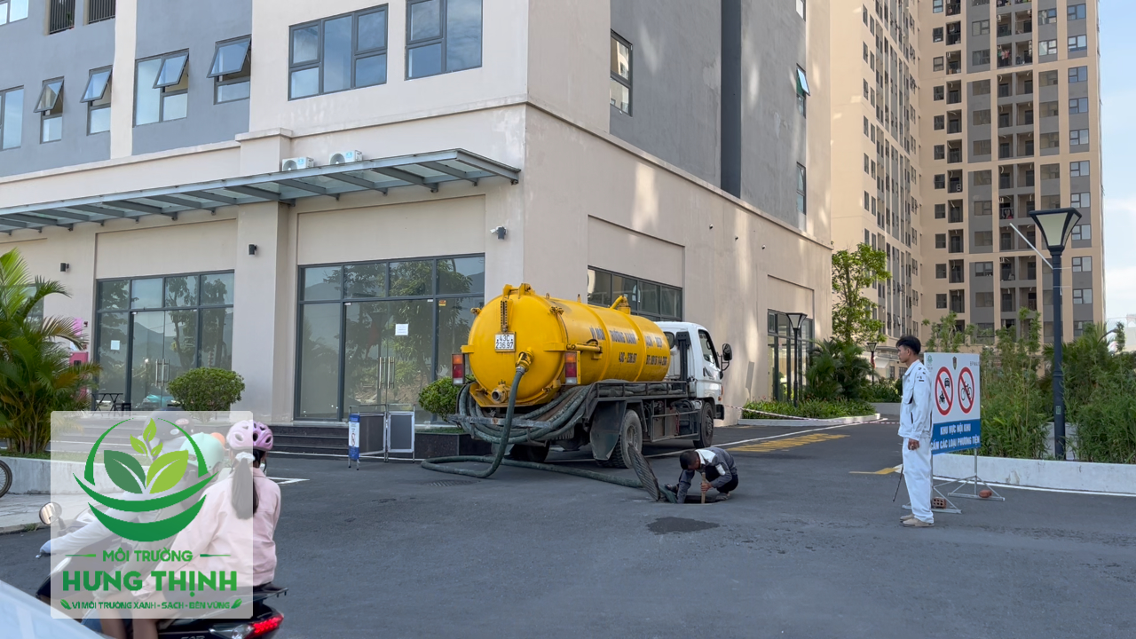 Hút hầm cầu xã Sông Kôn - công ty môi trường Hưng Thịnh